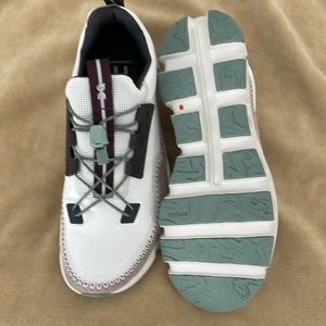 On Cloud Running White and Gray Athletic Shoes